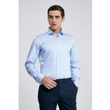 D'S Damat Ds Damat Slim Fit Mavi Düz Gömlek 4HE02DY05067M