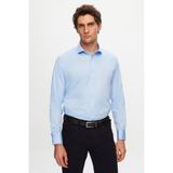 D'S Damat Ds Damat Slim Fit Mavi Düz Gömlek 5HE02SG00139M - 2XL