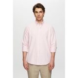 D'S Damat Ds Damat Slim Fit Pembe Çizgili Gömlek