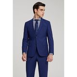 D'S Damat Ds Damat Slim Fit Saks Mavi Düz Yünlü Travel Takim Elbise 4HE05OB35577M - 44 - 6 Drop