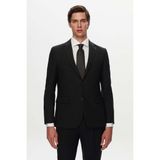 D'S Damat Ds Damat Slim Fit Siyah Düz Yünlü Travel Takim Elbise 4HE05OB35577M - 46 - 6 Drop