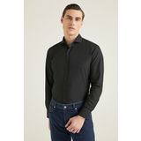 D'S Damat Ds Damat Slim Fit Siyah Nano Care Gömlek