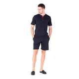 D'S Damat DS Şort Pijama Takımı LACİVERT