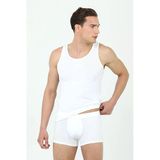 D's Damat Erkek Mikro Modal Atlet Boxer Takım Kutulu Damat Sandığı Çeyiz Seti Beyaz