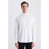 Ds Damat Regular Fit Lacivert Armürlü Gömlek