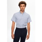 Ds Damat Regular Fit Lacivert Çizgili Gömlek