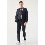 Ds Damat Regular Fit Lacivert Düz Travel Takım Elbise