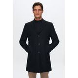 Ds Damat Regular Fit Lacivert Mono Yaka Kaşe Kaban, 52