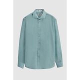 D'S Damat Regular Fit Mint Baskılı Gömlek 2HC02AD023270 - 2XL - Yeşil
