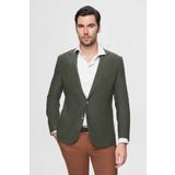 Ds Damat Regular Fit Yeşil Armürlü Çift Yırtmaçlı Yünlü Blazer Kumaş Ceket