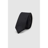 Ds Damat Siyah Düz 4 Cm Kravat, Siyah