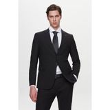 D'S Damat Siyah Düz Takım Elbise Erkek Normal Bel Astarlı Kruvaze Yaka Modeli 5HE05OB35565M - 6 Drop - 58