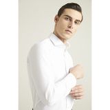 D'S Damat Slim Fit Beyaz Düz Nano Care Gömlek Uzun Kol Klasik Stil 5HF02ORTSG01 - XL