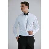 D'S Damat Slim Fit Beyaz Düz Smokin Gömlek 2HSS2DY05328M - XL