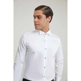 D'S Damat Slim Fit Beyaz Düz Smokin Gömlek 2HSS2DY05518M - XL