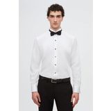Ds Damat Slim Fit Beyaz Düz Smokin Gömlek 2HSS2DY05518M