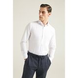 D'S Damat Slim Fit Beyaz Nano Care Gömlek