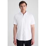 Ds Damat Slim Fit Beyaz Örme Gömlek