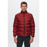 D'S Damat Slim Fit Bordo Rüzgar Geçirmez Elyaf Dolgulu Şişme Mont