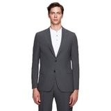 Ds Damat Slim Fit Gri Düz Likralı Esnek Mono Yaka Çift Yırtmaçlı Astarlı Takim Elbise, 56