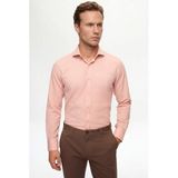 Ds Damat Slim Fit Gül Kurusu Klasik Kravatlık Uzun Kol Kolay Ütülenebilir Gömlek, M