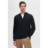 D'S Damat Slim Fit Haki Yarım Fermuarlı Triko Kazak Erkek Bisiklet Yaka Modern Stil 3HF06ORT00004 - 2XL