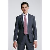 Ds Damat Slim Fit Koyu Lacivert Düz Travel Takim Elbise