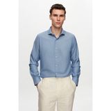 D'S Damat Slim Fit Koyu Mavi İtalyan Yaka Gömlek 2HF02ORT5185 - 2XL