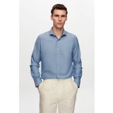 Ds Damat Slim Fit Koyu Mavi İtalyan Yaka Gömlek 2HF02ORT5185
