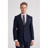Ds Damat Slim Fit Lacivert Düz Likralı Esnek Mono Yaka Çift Yırtmaçlı Astarlı Takim Elbise, 46