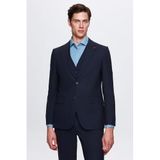 Ds Damat Slim Fit Lacivert Mono Yaka Tek Yırtmaçlı Astarlı Takim Elbise Yelekli, 48