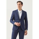 Ds Damat Slim Fit Lacivert Yünlü Travel Takim Elbise