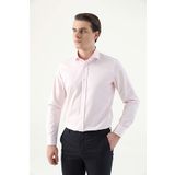 Ds Damat Slim Fit Pembe Düz Nano Care Gömlek