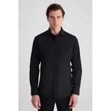 Ds Damat Slim Fit Siyah Nano Care Gömlek, 3XL