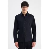 Ds Damat Slim Fit Siyah Örme Gömlek