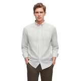 Ds Damat Slim Fit Yeşil Çizgili Gömlek, M