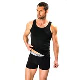 D's Damat Trendy Erkek Pamuk Atlet Boxer Takım Kutulu Damat Sandığı Çeyiz Seti Siyah