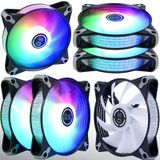 DS leddess RGB Fanlar, Beyaz Siyah PC Kasası, CPU Soğutucu ve Radyatör Sistemi için 120 mm 6'lı Paket Kasa Soğutma LED Fanları (E Serisi)