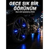 DS LLC 4'lü LED Sibop Işığı Hareket Sensörlü Araç Lastik Sibop Lambası - Renkli - standart