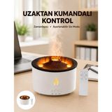 DS LLC Alev Efektli Buhar Makinesi – Aromaterapi, Nemlendirme ve Işık Modlu Tasarım Yeni Nesil - Renkli