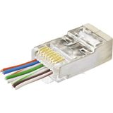 DS LLC CAT6E Ez RJ45 Metal Konnektör 100 Adet Plastik Kutu - Şeffaf ND2423 - standart - Renkli