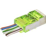 DS LLC CAT6E Ez RJ45 Metal Konnektör 100 Adet Plastik Kutu - Yeşil ND2417 - standart - Renkli