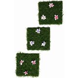 DS LLC Çiçek Desenli Yapay Çim Gider Kapağı - 96X5 cm - Doğal Görünüm - Renkli - standart