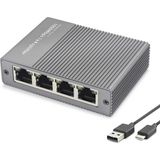 DS LLC Gigabit Ethernet Switch 5 Port Type C Güç Girişli Gri HDX1414 - standart - Renkli