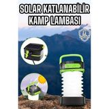 DS LLC Güneş Enerjili LED Lamba Kamp Lambası Katlanabilir Lamba USB Şarjlı