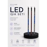 DS LLC Rgb LED Dış ve Iç Mekan Süsleme Işığı 10 Çubuklu Şerit - Renkli