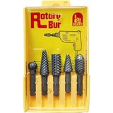 DS LLC Rotary Bur Matkap Uçlu Ağaç Törpüsü 5 Li Takim Oyma Seti - 1
