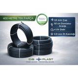 DS Plast 16 mm 50 cm Delikli Damla Sulama Borusu 400 Metre – 4 L/h – 0,9 mm