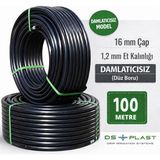 DS Plast 16 mm Deliksiz (Kör) Damla Sulama Borusu - Hortumu 100 Metre – 1,2 mm