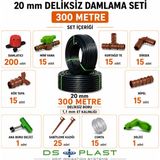 DS Plast 300 Metre 20MM Deliksiz Damla Sulama Seti — 1,1 mm Et Kalınlığı